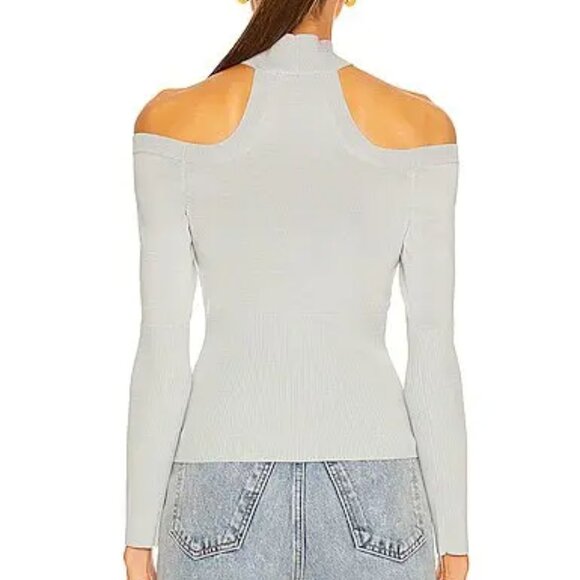 Jonathan Simkhai  lila cut out pullover in baby blue - tide - Picture 2 of 12